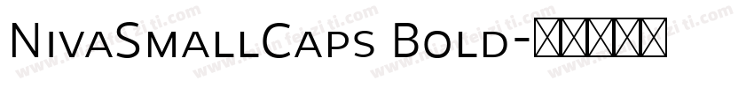 NivaSmallCaps Bold字体转换